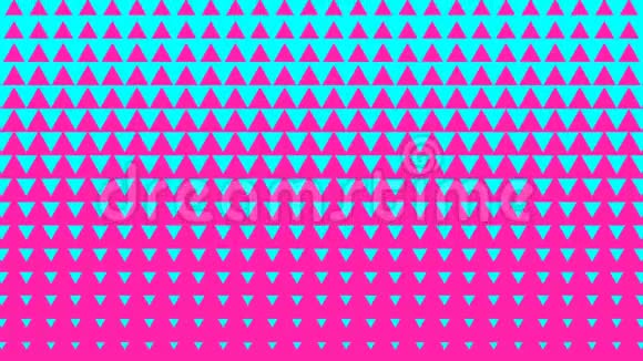 几何蓝色和粉红色的环形背景视频的预览图