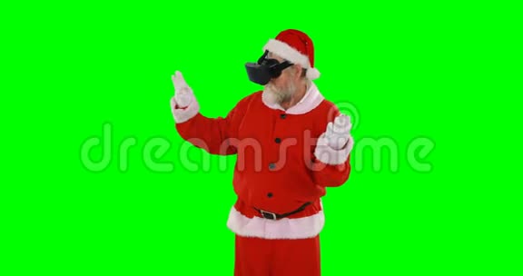 圣诞老人用虚拟眼镜视频的预览图