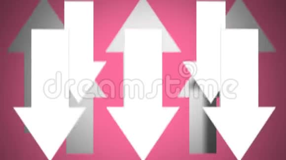 在粉红色背景下的箭头动画视频的预览图