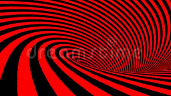 红色和黑色螺旋背景3D渲染视频视频的预览图