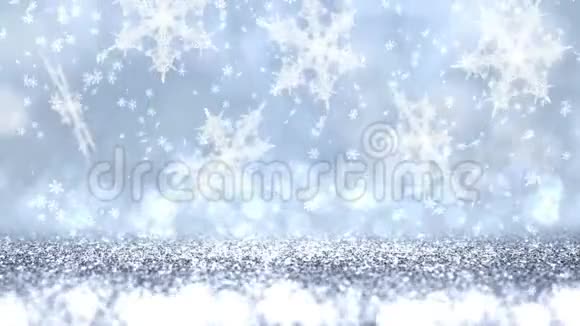 银色闪光纹理抽象圣诞背景加载4K运动图形视频的预览图