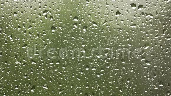 夏天窗户上的雨滴视频的预览图