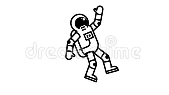 太空服中的太空人漂浮在外层空间视频的预览图