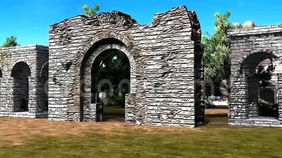 19个秘密花园和旧教堂的3D全景图视频的预览图