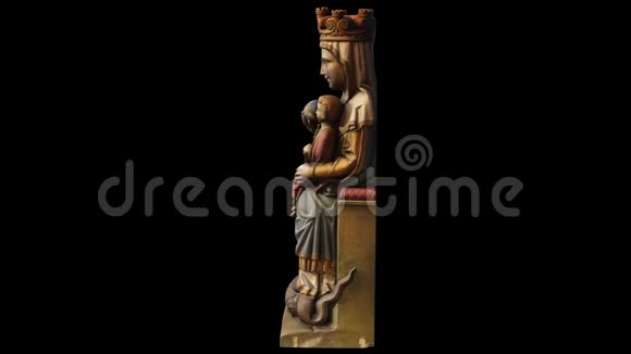 圣母玛利亚烈士雕像旋转视频的预览图