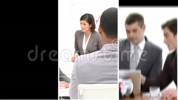 男性主导的办公环境中的多个高清镜头视频的预览图