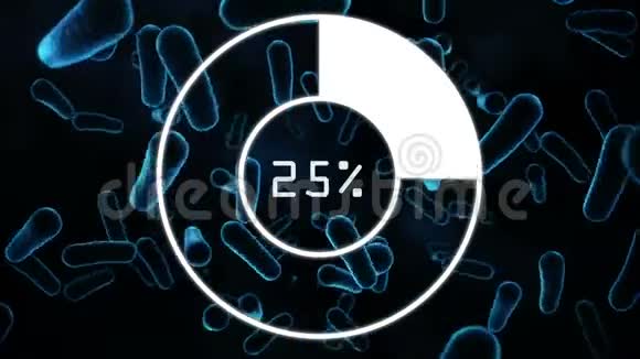 背景蓝色细菌从0圈加载到100圈视频的预览图