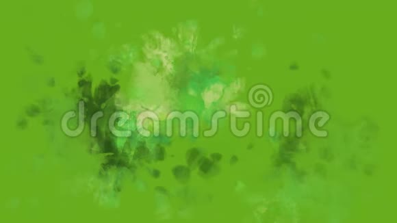 水彩背景上的绿色苹果的外观视频的预览图