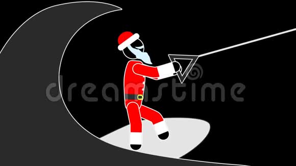 圣诞老人站在漂流板上视频的预览图