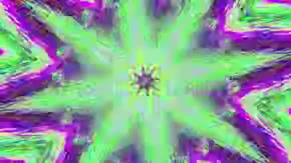 迷人的万花筒水晶反射发光背景视频的预览图