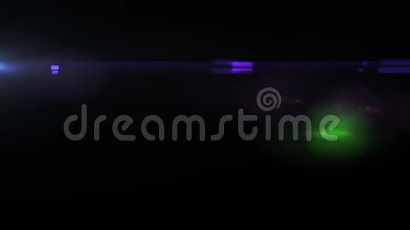 数字镜头耀斑明亮的光线在黑色背景用于纹理和材料幻想耀斑光效应视频的预览图