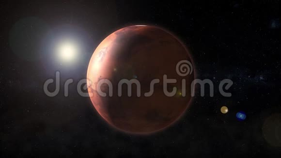 行星火星在太空中旋转视频的预览图