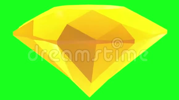 绿色屏幕上的黄色钻石视频的预览图