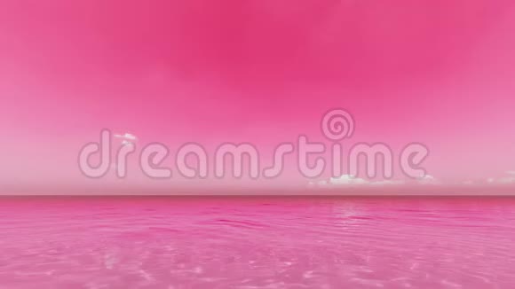 红色背景上的粉红色海洋抽象的海洋艺术鲜艳的颜色抽象油漆蓝色抽象背景海洋海洋视频的预览图