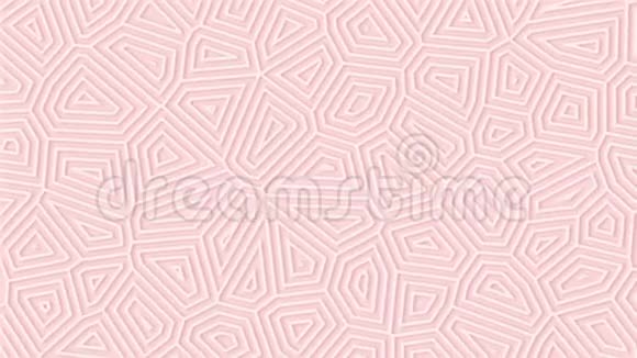 淡粉色洁净抽象几何背景极小的细线不停地移动苍白玫瑰无缝随机运动模式视频的预览图