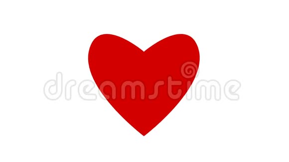 红心跳动2d运动图形动画爱情情人节概念视频的预览图