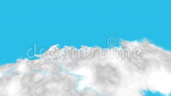 在蓝天下飞过白云近距离观看白云视频的预览图