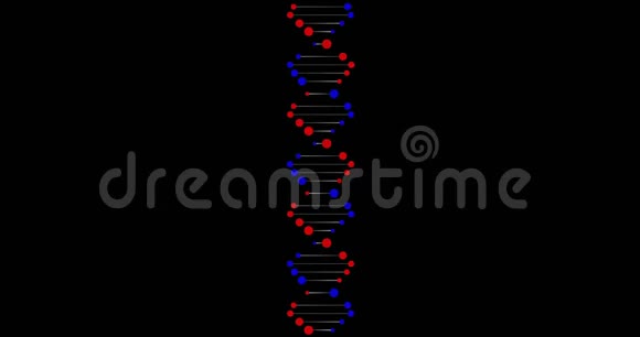 DNA标志动画螺旋动画脱氧核糖核酸的概念4K视频视频的预览图