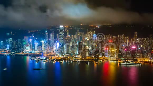 香港维多利亚港4k延时录像视频的预览图