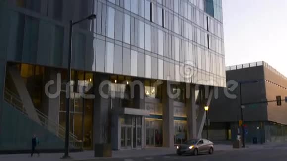 费城日落办公楼俯视4k美国视频的预览图