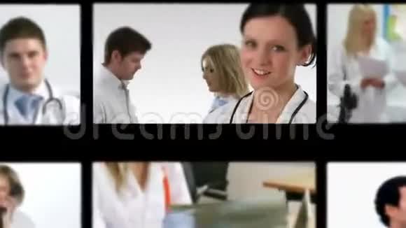 医生和护士的蒙太奇视频的预览图