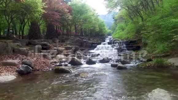 从大邱韩国亚洲的Biseul山谷流下来的水视频的预览图