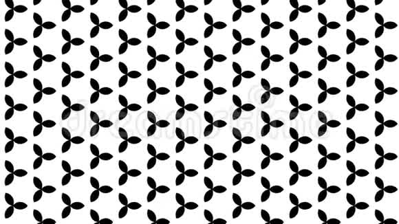 黑白图形与几何图形移动与缩放不同的大小和移动锚点从顶部le视频的预览图