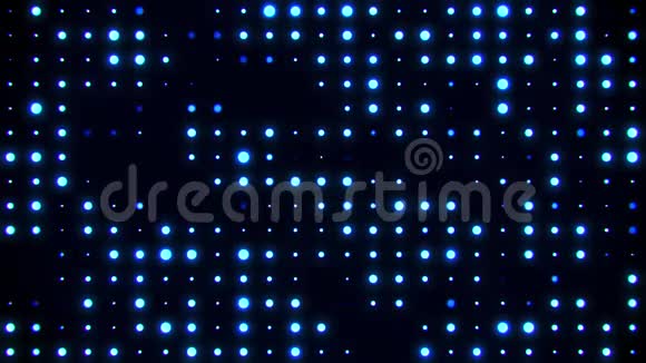 蓝色发光数字点代码VJ循环运动背景视频的预览图
