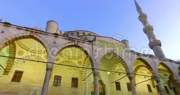伊斯坦布尔苏丹清真寺又称蓝色清真寺视频的预览图