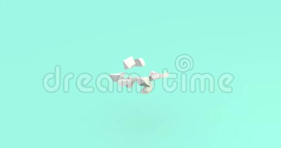 白色破碎立方体镜头视频的预览图