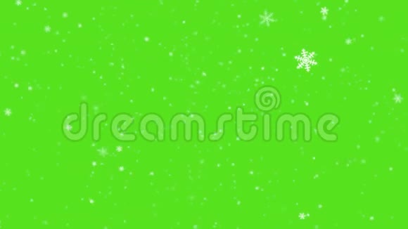 雪雪花抽象背景圣诞节色度平面设计降雪视频的预览图
