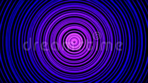 五颜六色的脉动催眠圈动画彩色圆圈的发光级配脉动催眠注意视频的预览图