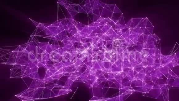 紫罗兰丛网转换为霓虹俄语文字的动画欢迎视频的预览图