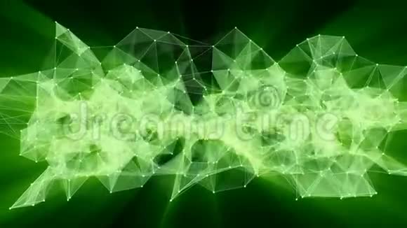 绿色神经丛网络转换为霓虹灯西班牙动画欢迎视频的预览图