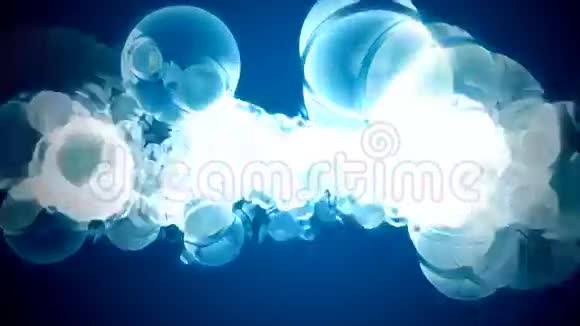 深蓝色气泡等离子喷涂视频的预览图
