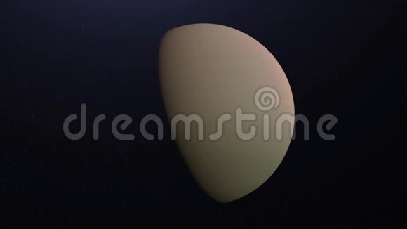 旋转行星冥王星的抽象动画动画宇宙恒星中冥王星的抽象单调表面视频的预览图