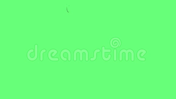 在绿色的屏幕上画一个优雅的黑白新娘视频的预览图
