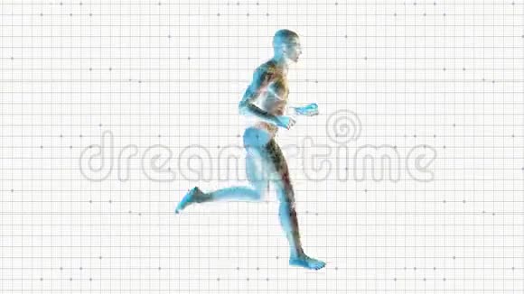 跑步男子仿生科学技术视频的预览图