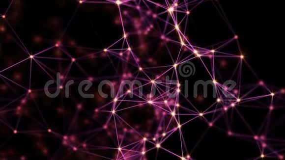 暗屏上紫色线条的抽象运动视频的预览图