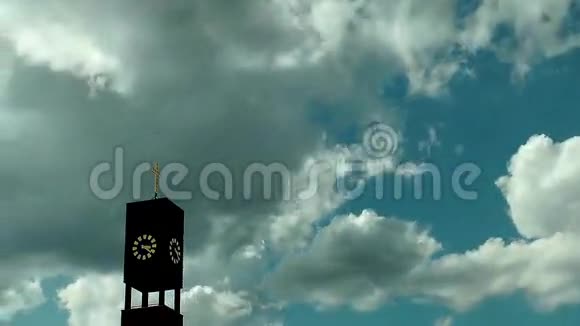 教堂和云彩时间流逝视频的预览图