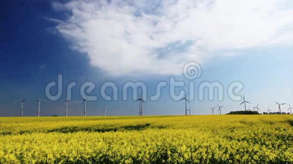 风力涡轮机和田野视频的预览图