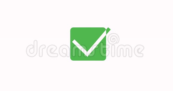 绿色检查标记符号绿色的勾号4K视频视频的预览图