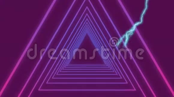 未来派三角形和闪电视频的预览图