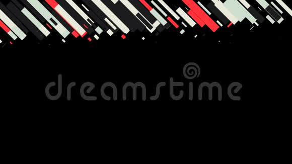 彩色线条图案在黑色背景上斜移的抽象动画动画抽象几何视频的预览图