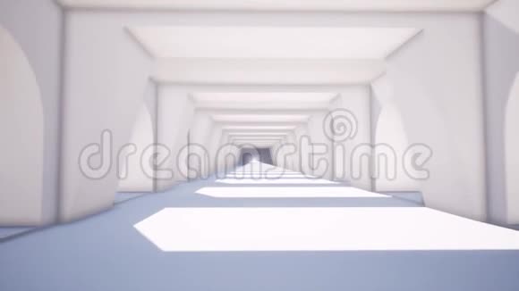 黑色白色走廊在现代风格的软光背景上背景说明概念3图示视频的预览图