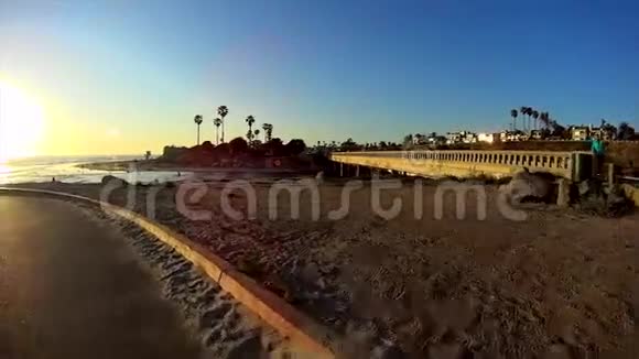 加的夫海滩加州日落1视频的预览图
