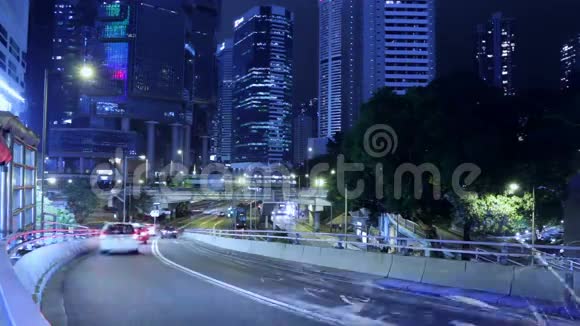 香港夜间交通视频的预览图