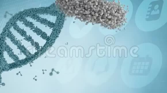 带着DNA链移动人类半身像视频的预览图
