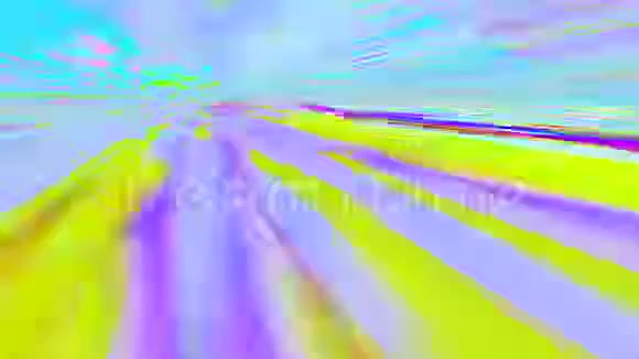 独特的错误迷幻充满活力的霓虹灯之旅视频的预览图