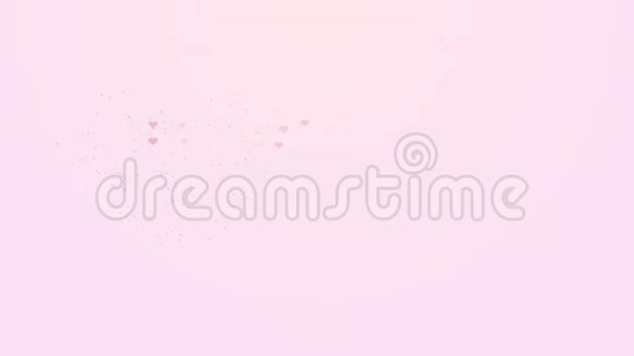 模糊的粉红色心脏是孤立的浅粉色背景积少成多造就一颗大心左左视频的预览图